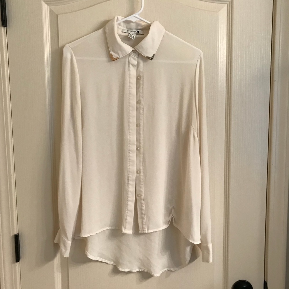 Button Down Sheer Top